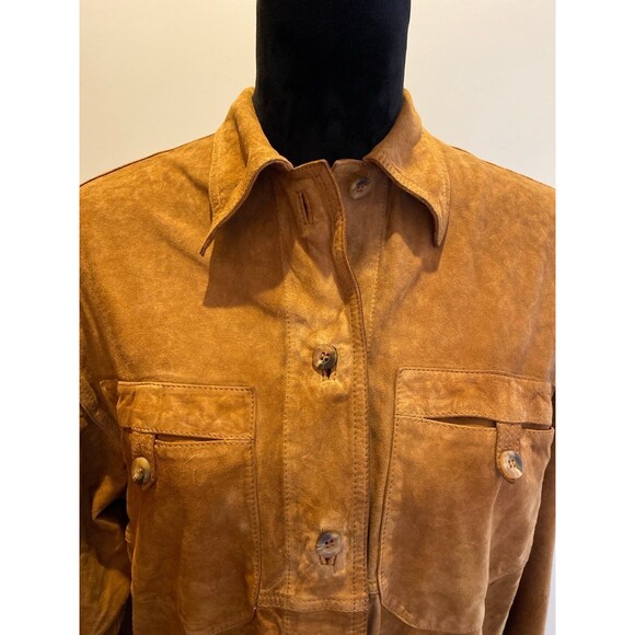 Reversable Womens Jacket ? Suede Brown & Cheetah Print other Side Sz ? Large - Picture 4 of 12